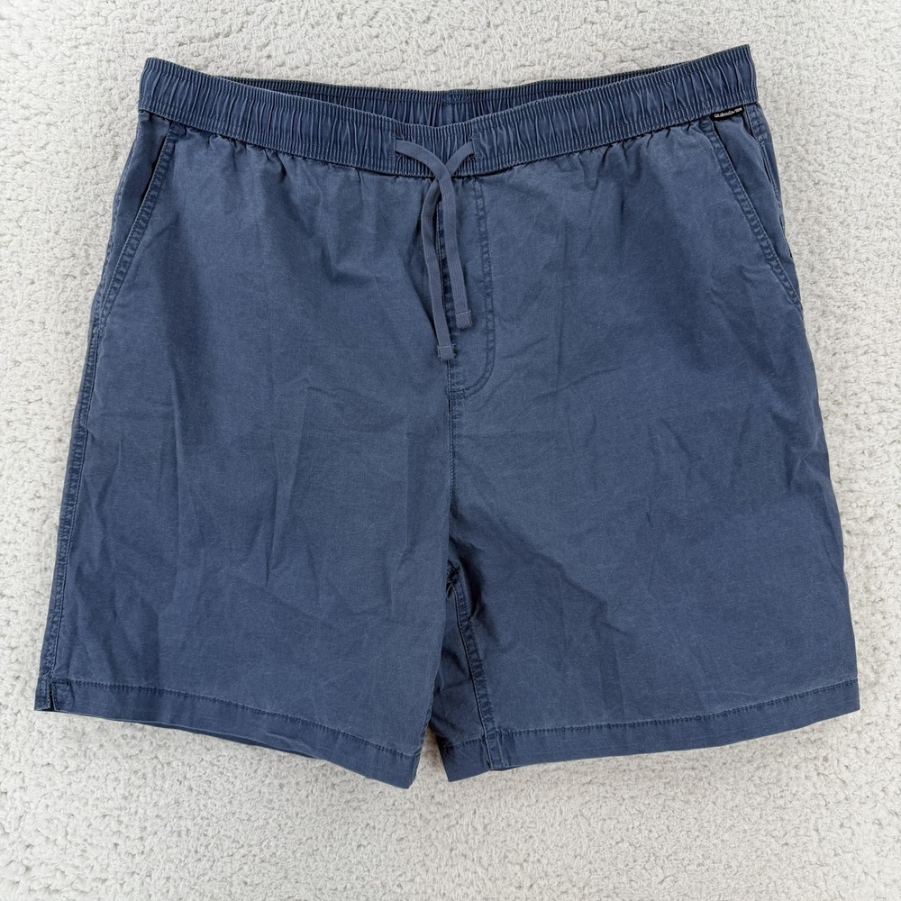 Quiksilver Taxer Mens XL Blue Chino Stretch Elastic Waist Shorts AQYWS03234 NWT